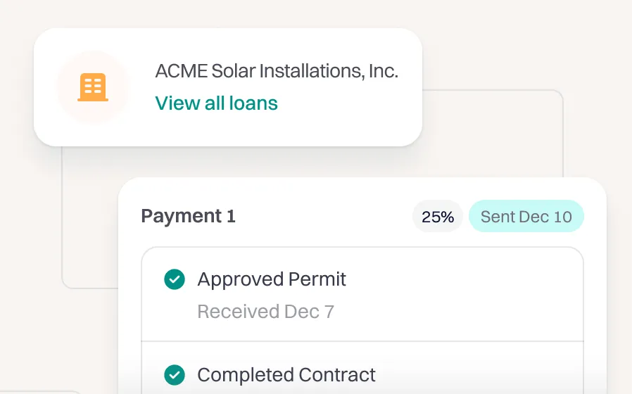 Atmos construction management milestone payment interface